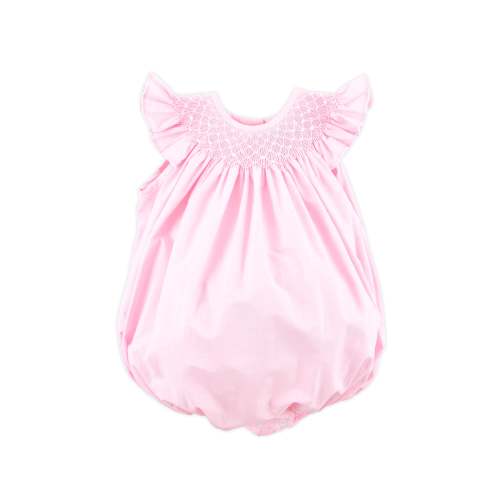 Shine Like A Pearl Pink Smocked Bubble