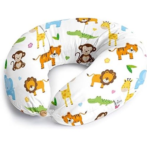 Niimo XXL Pregnancy Pillow & Baby Feeding Pillow - 2022 Double Platinum Winning Maternity Pillow, 100% Cotton Pregnancy Pillow Cover, Machine-Washable, Pregnancy Must Haves