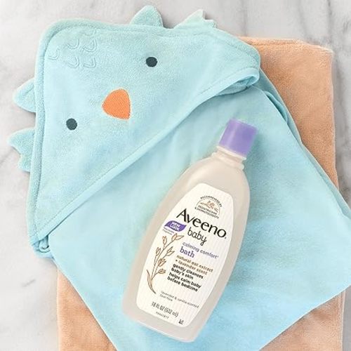 Aveeno Baby Calming Comfort Bath with Relaxing Lavender & Vanilla Scents, Hypoallergenic & Tear-Free Formula, Paraben- & Phthalate-Free, 18 Fl Oz (Pack of 1) - Bath Soap