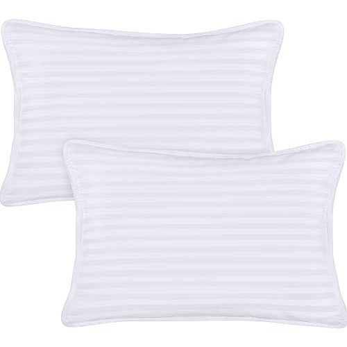 Utopia Bedding Toddler Pillow (White, 2 Pack), 13x18 Pillows for Sleeping, Soft and Breathable Cotton Blend Shell, Small Kids Pillow Perfect for Toddler Bed and Travel (Intended for Age 2 and up)