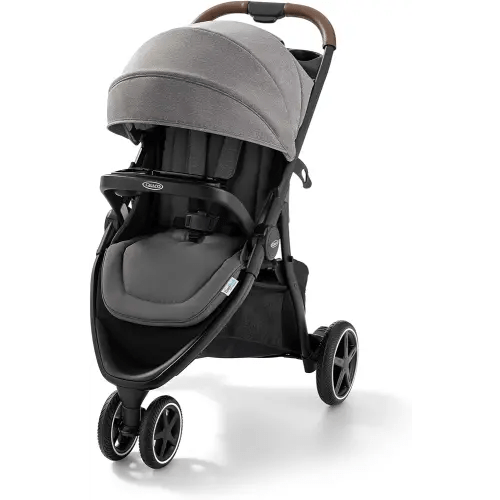 Graco Outpace LX All-Terrain 3-Wheel Baby Stroller, Cohen €” Compatible for Travel System, Easy One-Hand Fold, in-Seat Suspension for Comfortable Ride, Never-Flat Rubber Tires