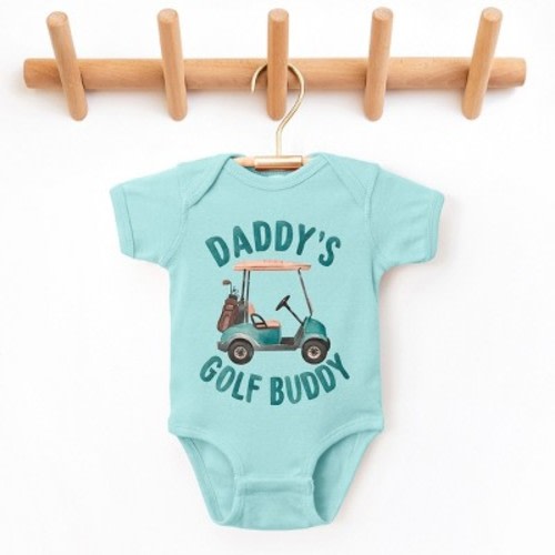 The Juniper Shop Daddy's Golf Buddy Baby Short Sleeve Bodysuit - 6M - Chill