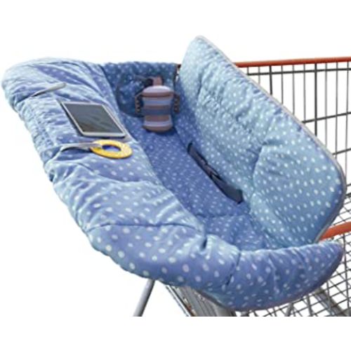 Suessie Shopping Cart Cover and High Chair Cover, Blue Dots
