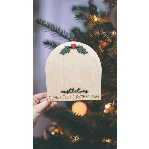 Mistletoes Baby Footprint Mistletoe Craft Baby's First Christmas Craft My First Christmas Activity Baby Footprint Decor Personalized 2026