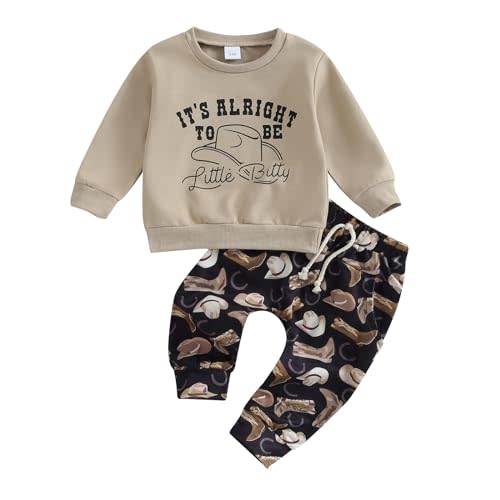 Baby Boy Fall Clothes Set Long Sleeve Crewneck Sweatshirts Pants Cute Infant Newborn Outfits 6 12 18 24 Months 2T