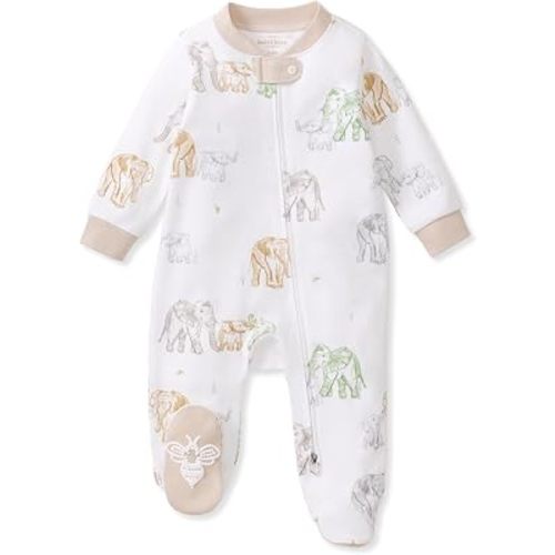 Burt's Bees Baby Boys' Organic Cotton, Sleep and Play Footed Pajamas