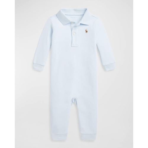 Boy's Pima Polo Coverall, Size 3M-18M