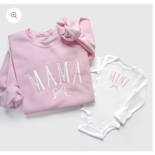 Mama and Mini Matching Sweatshirts and Baby Outfits with Bows – Summer & Bash