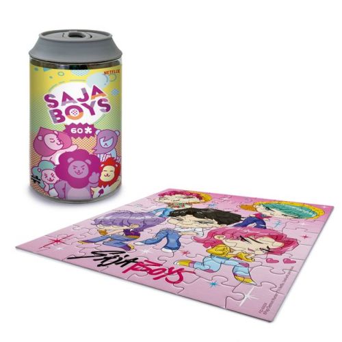 KPop Demon Hunters: Saja Boys Soda Chibi Puzzle 60pc Can