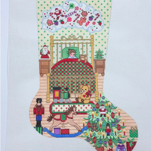 Alexa Christmas Stocking 7372 Boy in Bed Canvas – KC Needlepoint