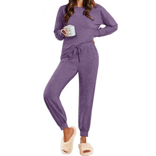 Fantaslook Womens Pajamas Sets Long Sleeve Top and Pant with Pockets Lounge Wear Set Oufits