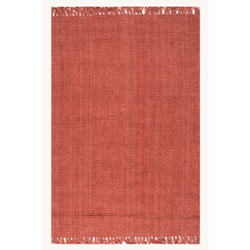 Chunky Jute Tasseled Rug | Brick – Rugs USA - Rugs USA