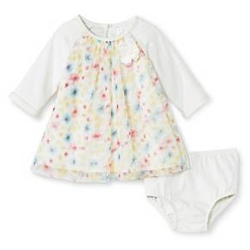 Baby Girls' Floral Empire Dress White - Cherokee(R)