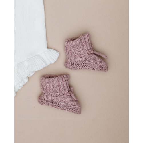 Knit Booties - Vintage Rose – Pine Kids Co