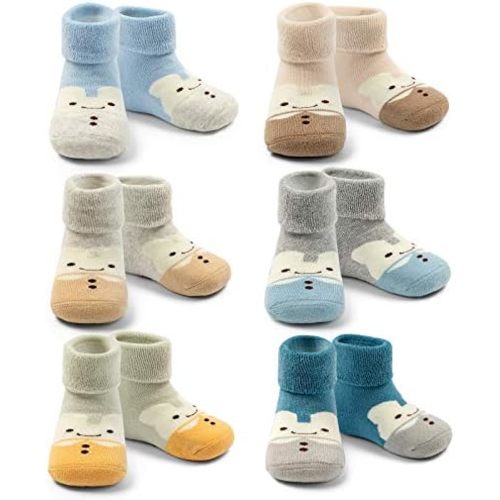 Moon Tree Baby Non Slip Socks Baby Boys Winter Warm Socks with Grips for Baby Girls Christmas Socks