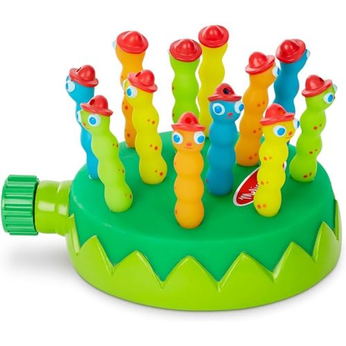 Melissa & Doug Splash Patrol Sprinkler Outdoor Water Toy for Kids - Water Sprinkler for Kids and Sensory Play, Connects to Standard Garden Hose, Ages 3+