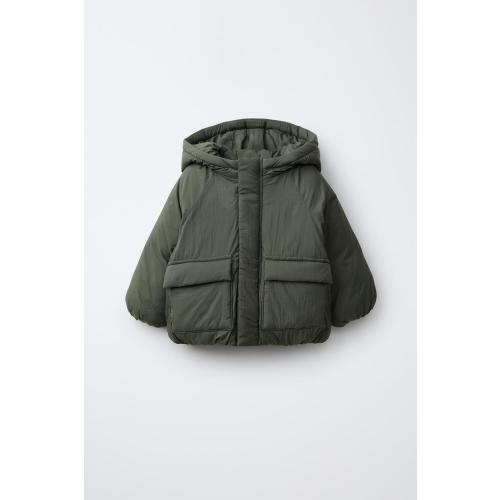WATER-REPELLENT NYLON JACKET - Dark green | ZARA United States