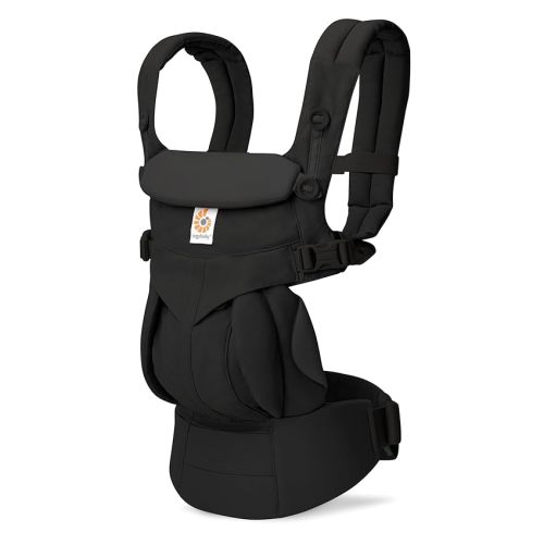 Ergobaby Omni Classic Baby Carrier Newborn to Toddler - Breathable Baby Carriers for Summer - All-Position Carrier with Lumbar Support (7-45 Pounds), Cotton, Pure Black