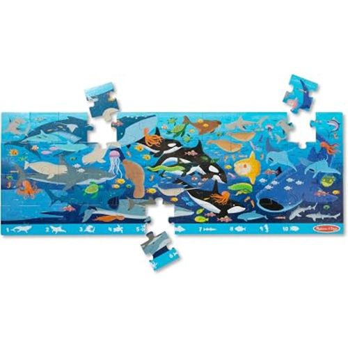 Melissa & Doug Beneath The Waves Search & Find Jumbo Floor Puzzle Toy