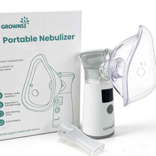 Gronsy Electric Baby Nasal Aspirator with 3 Tips, 3 Suction Levels, Music and Light, Grey