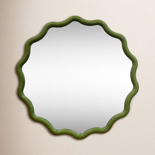 Birch Lane™ Pine Ripples Round Mirror | Birch Lane