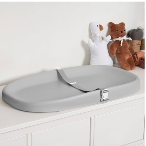 Papablic Wipeable Baby Changing Pad with Removable Safety Strap, Easy to Clean & Non-Slip Waterproof, Changing Pad for Dresser,Bed