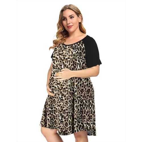 MONNURO Women's Plus Size Labor and Delivery Gown Nursing Nightgown Maternity Sleepwear Dress for Breastfeeding