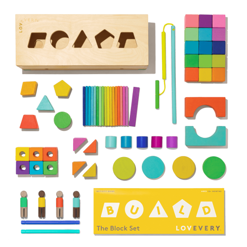 Wooden Block Set | 70-Piece Block Set for Toddlers & Kids | Lovevery