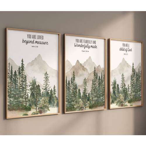 Mountain Nursery Art, Woodland Animal Print, Woodland prints, Adventure theme Nursery Art, Forest Nursery, Bible Nursery, Verse Nursery