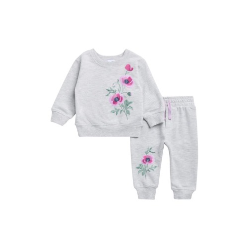 Kids' Sage Flower Sweatshirt & Joggers Set, 3-6M