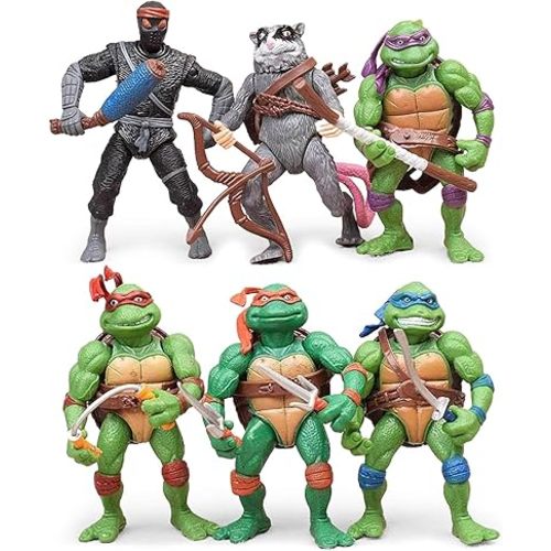4.7" Turtles Action Figures 6PCS Figure Bundle Toys Collection Birthday for Kids