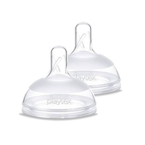 Playtex Baby – Slow Flow Naturalatch Silicone Nipples, 2-Pack, BPA-Free
