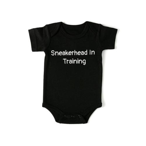 Sneakerhead In Training Onesie Black | Our Little Kicks