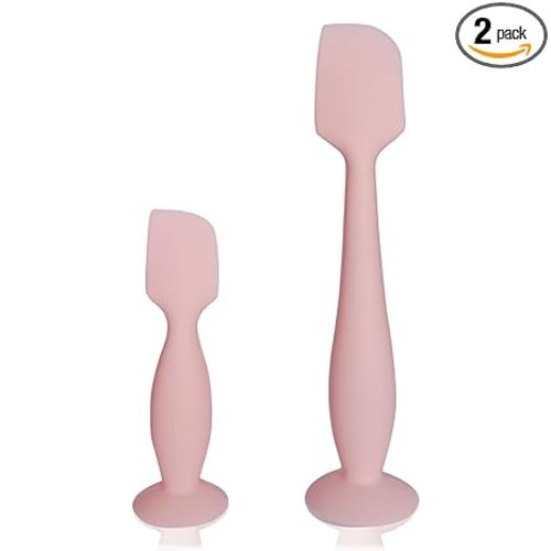 Diaper Cream Spatula, 2 Pack Butt Spatula Baby, Silicone Diaper Cream Applicator, Full-Size and Mini Butt Paste Spatula for Babies, Newborn Baby Necessities (Pink)