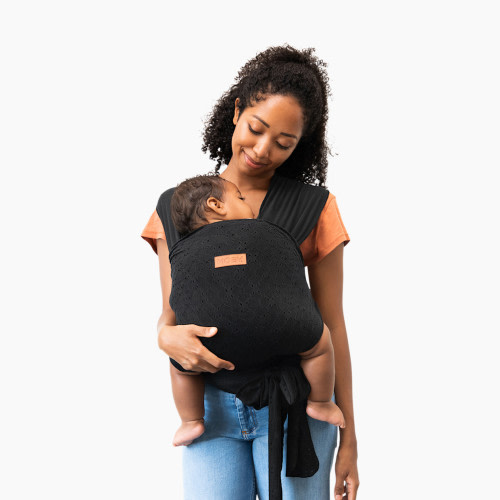 Moby Easy Wrap Carrier - Black Eyelet (Petunia Collab)