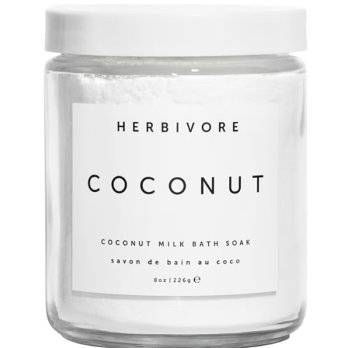 HERBIVORE Coconut Milk Bath Soak | Deeply Hydrating + Skin Softening, Soothing Light Coconut Scent, Vegan, Plant-Based
