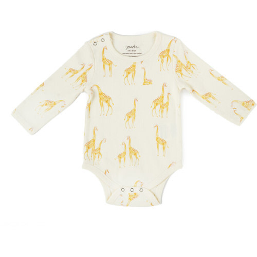 Follow Me Giraffe One-Piece, Yellow - Pehr | Maisonette
