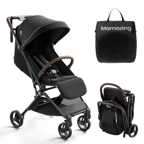 MAMAZING Ultra Air Lightweight Baby Travel Stroller with Carbon Fiber Frame, Compact & Airplane-Friendly, One-Handed Fold, 11.6 lbs, Perfect for Toddlers, Jet