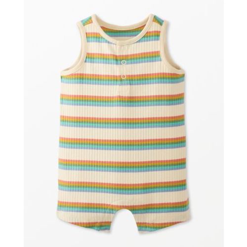 Baby Sleeveless Ribbed Shortie Romper | Hanna Andersson