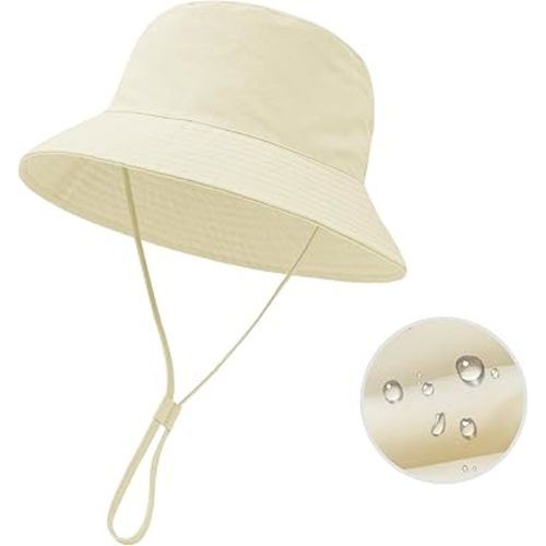Baby Sun Hat Adjustable Toddler Bucket Hats UPF 50+ Wide Brim for Beach, Swim, Fishing, Camping 0-6 Years Boys Girls