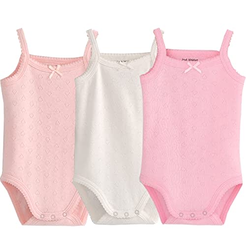 Baby Girls Clothes Sleeveless Tank Top Onsies Cotton Baby Bodysuit Pack of Toddler Summer Clothing