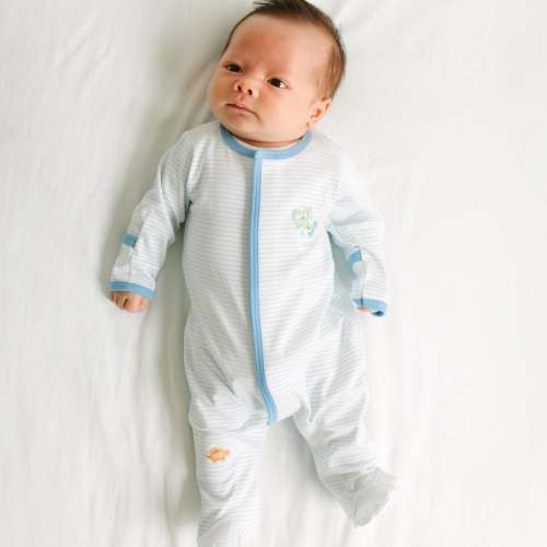 Dino - Land Embroidered Footie