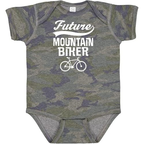 inktastic Future Mountain Biker Baby Bodysuit