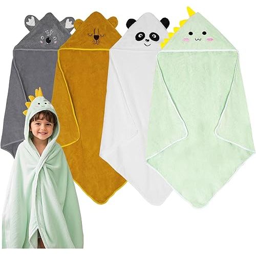 Hooded Baby Towels 4 Pack Newborn Bath Towels Toddler Towel Baby Towel with Hood