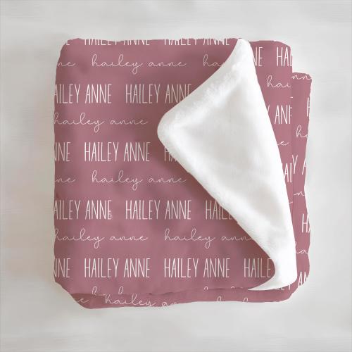 Personalized Soft Minky Baby Blanket with Custom Name design #2001
