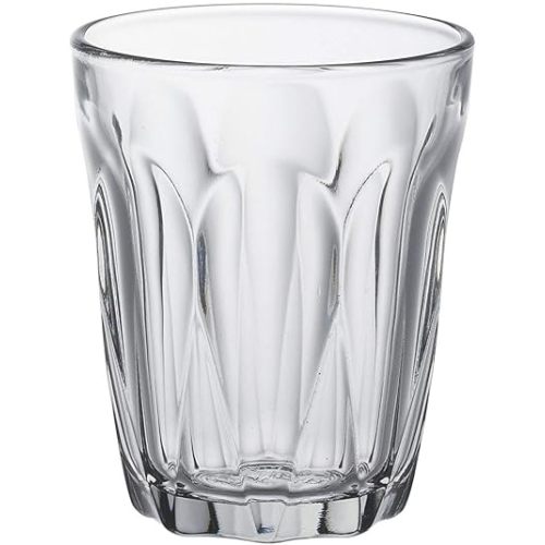 Duralex Made in France Provence Glass Tumbler Drinking Glasses, 3.13 ounce - Set of 6, Clear