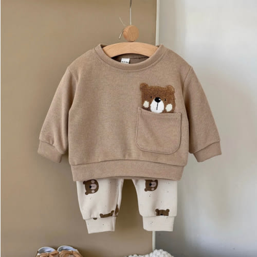Full Print Bear Pants Set | RYAN AND REMI