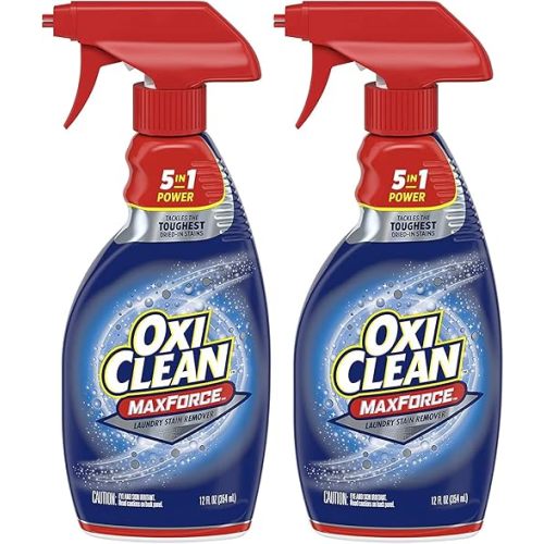 OxiClean Max Force 5 in 1 Power Laundry Stain Remover Spray, 12 oz - 2 PK