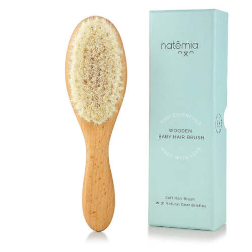Natemia® Wooden Baby Hair Brush with Natural Bristles – Dream a Little Dream