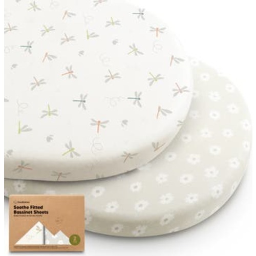 2-Pack Soothe Fitted Bassinet Sheets